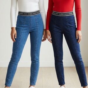 GUESS Set of 2: Logo Waistband Jean Leggings